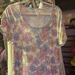 LuLaRoe Classic T-Shirt with Floral Design
